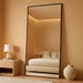 82"X44" Oversized Floor Mirror Freestanding, Oversized Mirror Full Length for Bedroom Living Room Dressing Room Gym Yoga Hair Salon, Black Mirror Full Length with Shatterproof Tempered Glass