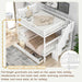 Full Over Full Bunk Bed GrayStairsWithDrawersStorageSystem