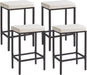 26 Inch Counter Height Bar Stools Set of 4, Fabric Barstools HBS514W-2 | White Kitchen Barstools with Metal Leg, Modern Bar Stool Chairs for Kitchen Island Counter Breakfast Bars Living Room Party
