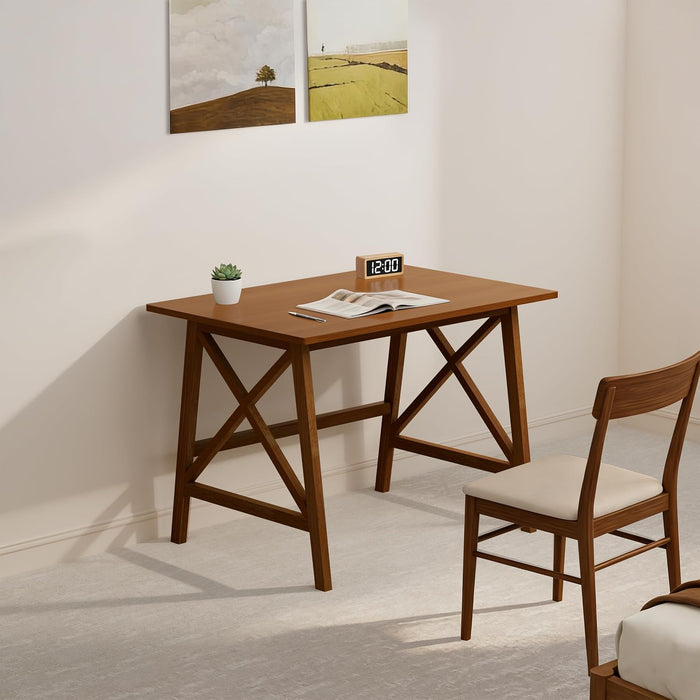 Modern Simple Solid Wood Desk, 36" W X 24" D, Walnut