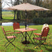 10Ft Solar Patio Umbrella without Lights, 6 Ribs Market Steel Tilt W/Crank for Garden, Deck, Backyard, Pool Indoor Outdoor Use
