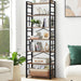 84 Inch Tall IndustrialGrade Bookcase Rustic Brown