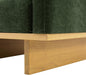 Green Solid Wood Frame Contemporary Cushioned Chair