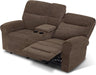 78.3" Wall Hugger Power Loveseat Recliner Sofa with Console, Reclining Loveseat with USB Ports, Cup Holders, for Small Spaces Living Room RV, Fabric PR635M2 (Dark Brown)