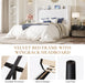 Full Size Velvet Bed Frame with USB Charging Station, Wingback Storage Headboard, Upholstered Platform Bed with Wooden Slats Support, No Box Spring Needed, Easy Assembly, White