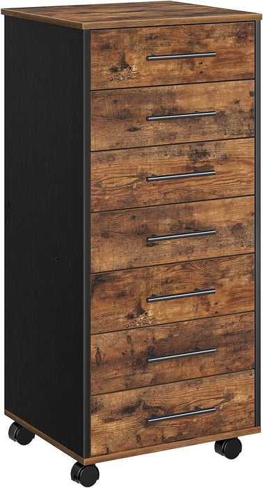 7-Drawer Wooden File Cabinet for Home Office