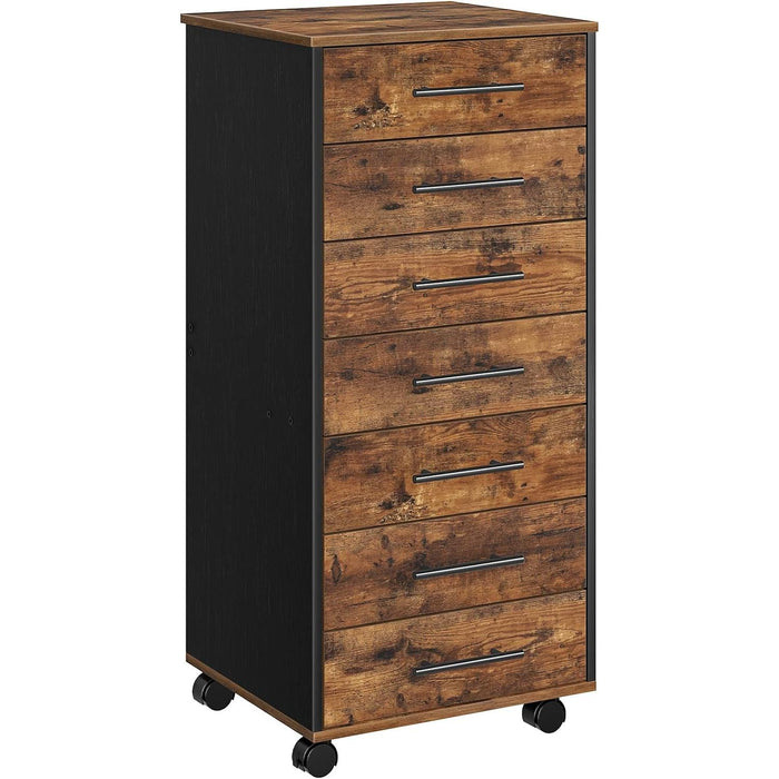 7-Drawer Wooden File Cabinet for Home Office