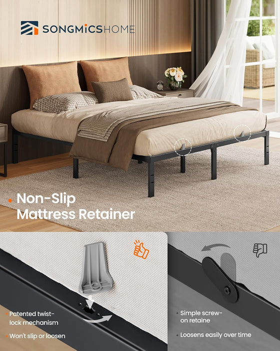 Queen Size Bed Frame, Metal Platform Bed Frame, 14 Inch