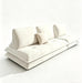 Beige Microfiber Sectional Sofa Daybed With Ottoman