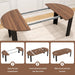 Walnutwood Oval Extendable Dining Table With Leaves
