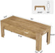 63-Inch Office Desk, Modern Executive Desk with Large Tabletop, Wooden Computer Desk, Long Workstation for Home Office, Light Brown