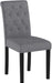 Set of 4 Upholstered Fabric Dining Chairs with Button-Tufted Details Living Room Chairs(Gray)