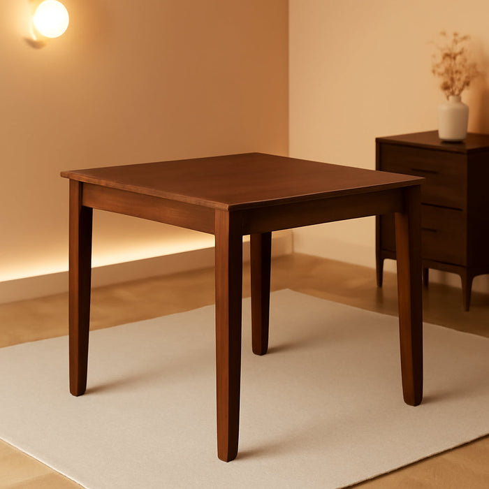 36x36 SquareEdge Solid Antique Walnut Dining Table