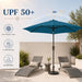7.5Ft Patio Umbrella, Outdoor Table Market Umbrella with Smooth Crank Lift, 6 Windproof Fiberglass Ribs, UPF50+ UV Protection for Deck, Pool, Garden and Backyard