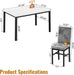 SlateGrey Marble Tabletop Five Piece DiningSet Premium
