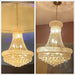 12 Light Empire Crystal Chandelier Goldtone Finish