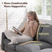 Sofa With Deep Seat AntimicrobialTreatment Grey Linen