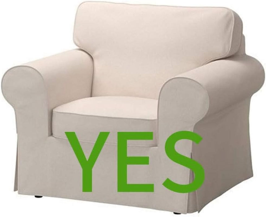 Ektorp Armchair 5 Color Cotton Cover for the IKEA Ektorp Chair Slipcover Replacement(Cotton-Grey)