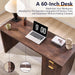 60-Inch Classic Dark Walnut Executive-Grade Desk Study