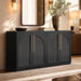 Arched Sideboard Cabinets, Modular Buffet Table, Black