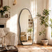 Irregular Full Length Mirror -Black Decor Floor Mirror with Stand 63"X 24"