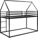 Full Over Full Metal Bed CharcoalPowderCoatedFinish Roof