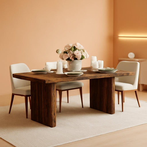 70.8-Inch Large Dining Table for 6-8, Farmhouse Rectangle Long Dinner Table for Dining Room, Kitchen, Living Room, Rustic Brown