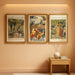 Triptych Dolce Far Niente Framed Cnavas Wall Art 20X30 Inches X3 | Wooden Frame, Uv-Resistant Ink, Giclée Printing Process, Pre-Installed Hooks Make It Easy to Hang Home or Office Wall Decor