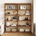 Tall Five Tier Engineered Wood Bookshelf Freestanding