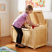 Blonde PremiumWood Toy Chest With GenerousStorageCapacity