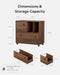 Brown Mobile Documents Cabinet With Locking Wheels
