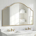 Gold Scalloped Wall Mirror: 47"X31" Large Wooden Fireplace Mirror
