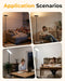 Floor Lamps for Living Room, 69" Tall LED Lamp, 2800LM Standing Lamp Remote & Foot Switch with 1H Timer, 2700-6500K Stepless Dimmable Modern Pole Light for Bedroom, Reading, Black