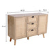 Atwood 3 - Drawer 2 - Door Accent Nature Rattan Cabinet