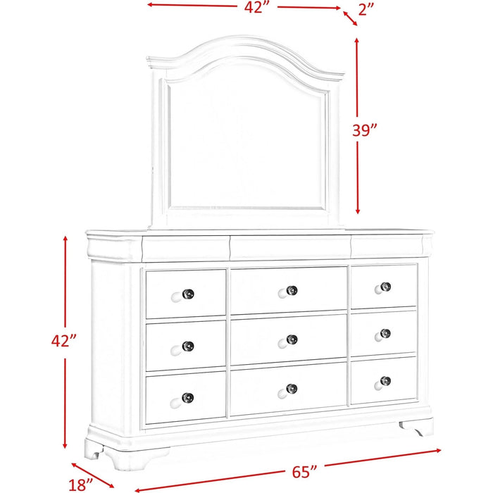 Conley Cherry Dresser and Mirror Set