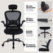 Office Desk Chair with Adjustable Headrest and Flip-Up Armrests