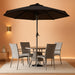 15X9Ft Large Patio Umbrella, Double-Sided Outdoor Market Rectangle Table 177''X104'' Umbrella with Crank Air Vents for Deck Pool Patio(1.9" Pole, Black)