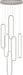 Contemporary Chrome LED Chandelier Dimmable Six Rings