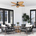 52Inch Palm Island IndoorOutdoor Ceiling Fan Bronze