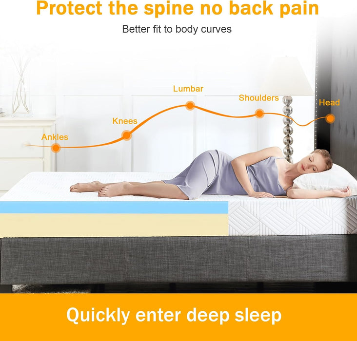 Twin Mattress in a Small Box with Medium-Firm Memory Foam
