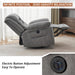 Grey Swivel Recliner with Massage & Heat