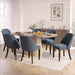 Dining Chairs Set of 4, Upholstered Wooden Kitchen Chairs, Blue