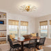 Crystal Chandelier 31in Diameter Brushed Gold Finish