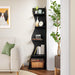 Small Corner Shelf, Modern 5-Tier Wall Corner Bookshelf, Stylish Bookcase Storage Rack for Small Space, Living Room, Bedroom