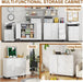 Forty Seven Inch BrilliantWhiteFinish Rolling File Cabinet