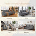 83 Inches CorduroyFabricUpholstery 3 Seater DeepSeat Sofa