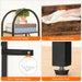 Small 4Tier Arched Bookshelf Industrial Metal Frame