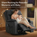 Oversized Swivel Rocker Recliner, Rocking Recliner Chair, Black