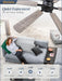52 Inch Ceiling Fan with Lights, APP & Remote Control, Flush Mount Low Profile Black Ceiling Fan, 3000-6000K Dimmable LED, Quiet Reversible Motor, 6 Blades, 6 Speeds, for Bedroom Living Room