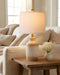 24'' Farmhouse Ceramic Table Lamp with Natural Textured Finish